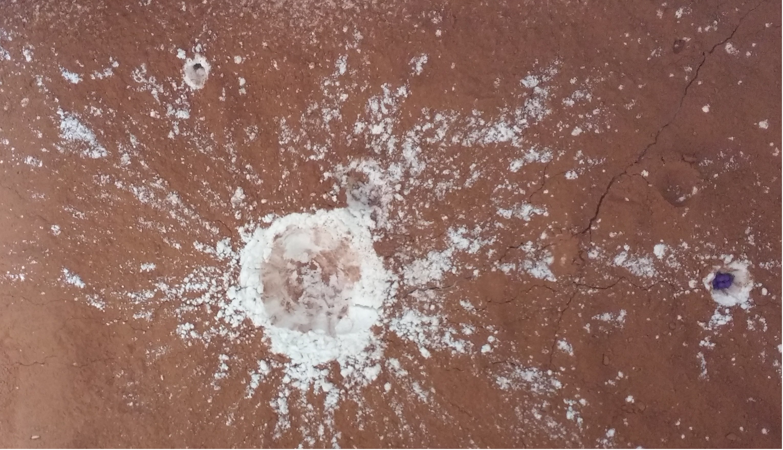 Image of a flour crater made by a student.